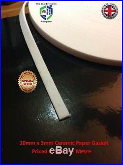 10MM x 4MM Woodburner Woodburning Stove Glass Seal Flat foam Tape Fire Gasket