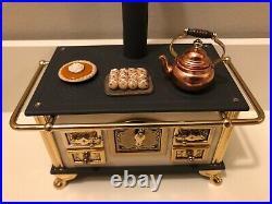 112 Bodo Hennig Miniature Dollhouse Wood Stove, Teapot, Copper Pots Gorgeous