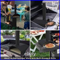 14 Inch Outdoor Pizza Oven for Wood Burning Stove, Stove/Grill Top Pizza