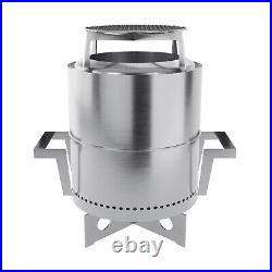 15.8 Solo Stove Wood Burning Portable Stainless Steel Outdoor Firepit Smokeless