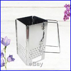 1Pc Mini Stainless Steel Wood Burning Stove Portable Collapsible Grill Outdoor
