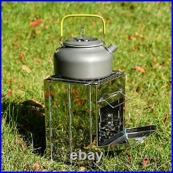 1 Pc Durable Portable Wood Burning BBQ Stove for Hiking Picnic Camping