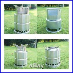 1 Pcs Camping Lightweight Stove Foldable Windproof Wood Burning Stove for Picnic