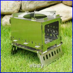 1 Set Camping Stove Fine Nice Chic Safe Stainless Steel Stove Wood Burning Stove