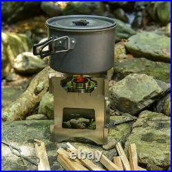 1 Set Wood Burning Stove Camping Stove BBQ Grill Portable Stainless Steel Stove
