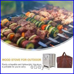 1 Set Wood Burning Stove Practical Camping Stove Outdoor Stove