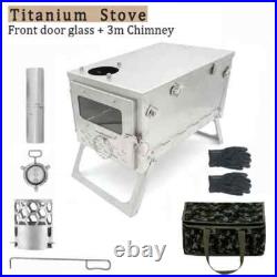 1mm Titanium Wood Stove Folding Ultralight Camping Stove Brazier Portable Burner 1mm Titanium Wood Stove Folding Ultralight Camping Stove Brazier Portable Burner