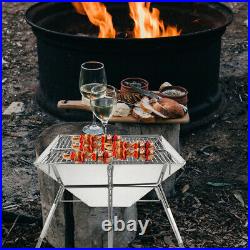 1pc Folding Novel Portable Wood Burning BBQ Stove for Picnic Camping Outdoor