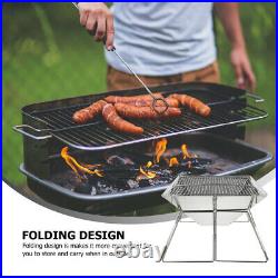 1pc Stainless Folding Durable Wood Burning BBQ Stove for Outdoor Camping