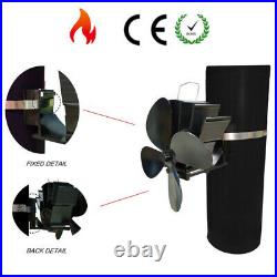 2020 New Design Eco Friendly Heat Powered Wood Burning Mini Stove Top Fan Black