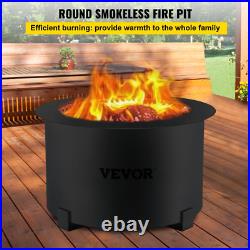 21.5 Inches Smokeless Fire Pit Carbon Steel Stove Bonfire Portable Wood Burning