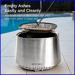 21 Inch Smokeless Fire Pit Outdoor Yard Wood Burning Portable Stainless Steel