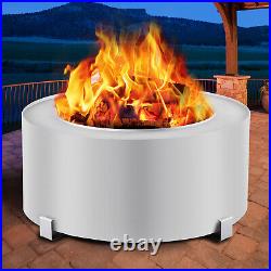 27 Smokeless Fire Pit Stove Bonfire Wood Burning Stainless Steel Outdoor Stand