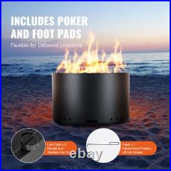 28 Inch Smokeless Fire Pit Wood Burning Steel Outdoor Heater Camping Stove