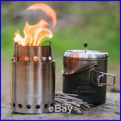 2-4 Person Lightweight Wood Burning Stove Compact Camp Stove Kit For Survival