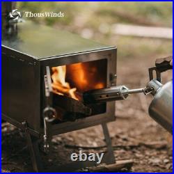 2.5M Tube Titaniumb Foldable Outdoor Wood Stove Burner Detachable Camping + Bag