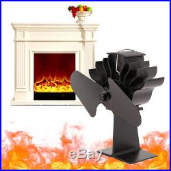 2 Blade Stove Fan Eco Heat Powered Wood Log Burning Fire Burner MINI Ultra Quiet