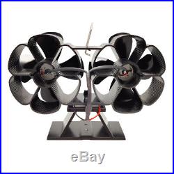 2-Ended Fireplace Fan 50 Starting Eco Friendly Heat Powered Wood Burning Stove