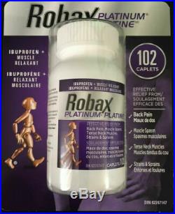 2 x 102 Caplets Robax Platinum Muscle & Back Pain Relief -Canadian-Free Shipping