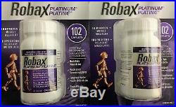 2 x ROBAX PLATINUM AND MUSCLE BACK PAIN RELIEF 204 CAPLETS EXPIRED 2022