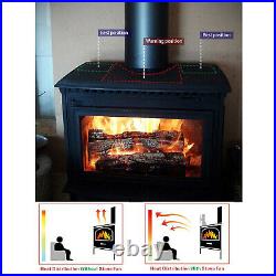 2pcs 6 Blades Wood Burning Stove Fireplace Fan Silent Motors Heat Powered