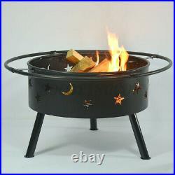 32 Outdoor Fire Pit Garden Patio Wood Burning Camping Stove Backyard BBQ Grill