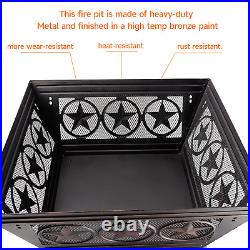 32 Square Wood Burning Fire Pit/Brazier/Stove Firepit. Yard/Garden/BBQ/Grill