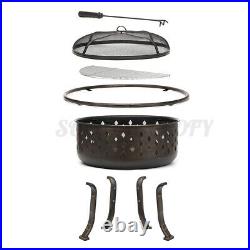 36 Wood Burning Metal Fire Pit Outdoor Patio Garden Backyard Stove Brazier 36 Wood Burning Metal Fire Pit Outdoor Patio Garden Backyard Stove Brazier