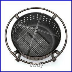 36 Wood Burning Metal Fire Pit Outdoor Patio Garden Backyard Stove Brazier 36 Wood Burning Metal Fire Pit Outdoor Patio Garden Backyard Stove Brazier