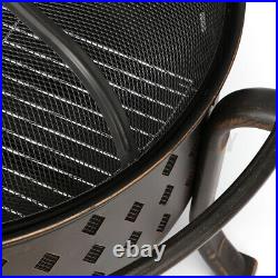 36 Wood Burning Metal Fire Pit Outdoor Patio Garden Backyard Stove Brazier 36 Wood Burning Metal Fire Pit Outdoor Patio Garden Backyard Stove Brazier