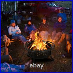 36 Wood Burning Metal Fire Pit Outdoor Patio Garden Backyard Stove Brazier 36 Wood Burning Metal Fire Pit Outdoor Patio Garden Backyard Stove Brazier