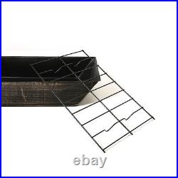 37-Inch Rectangular Fireplace Wood Burning Stove Fire Pit for Patio Garden Steel 37-Inch Rectangular Fireplace Wood Burning Stove Fire Pit for Patio Garden Steel