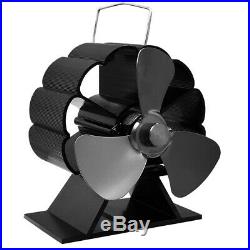 3X3-Blade Stove Fan Ultra Quiet Fireplace Wood Burning Eco Friendly Fan Wo J4O3
