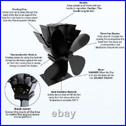 3-Blade Fan Wood Burning Stove Heat Powered Fan Fireplace Fan Wood Stove Fan