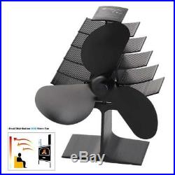 3-Blade Stove Fan Ultra Quiet Fireplace Wood Burning Eco Friendly Wood/Log