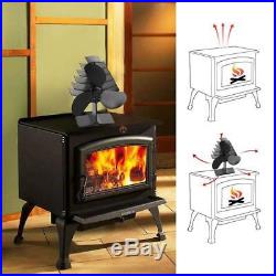 3-Blade Stove Fan Ultra Quiet Fireplace Wood Burning Eco Friendly Wood/Log