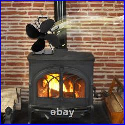 4 Blade Stove Top Fan Heat Powered Wood Burning Log Fire Burner Mini Stove Fan