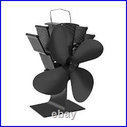 4 Blades Heat Powered Stove Fan Wood Burning Stove Fireplace Fan for Black 4 Blades Heat Powered Stove Fan Wood Burning Stove Fireplace Fan for Black