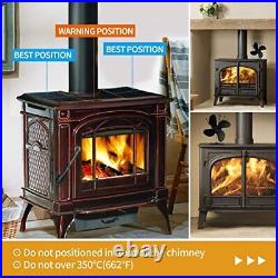 4 Blades Heat Powered Stove Fan Wood Burning Stove Fireplace Fan for Black 4 Blades Heat Powered Stove Fan Wood Burning Stove Fireplace Fan for Black