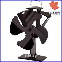 4 Blades Heat Powered Stove Fireplace Fan for Home Wood Log Burning Fireplace
