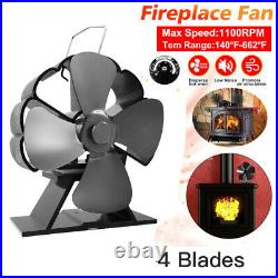 4 Blades Oven Fan Stove Fan Heat Powered 50? Starting Mini Wood Burning Stove
