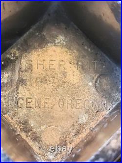 4 FISHER STOVE NICKEL PLATED BEAR FEET PAWS CLAWS Eugene Oregon FREE SHIPPING