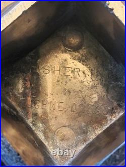 4 FISHER STOVE NICKEL PLATED BEAR FEET PAWS CLAWS Eugene Oregon FREE SHIPPING