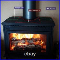 5'' 8 Blades Double Head Stove Fan Wood Burner Heat Power Fireplace #
