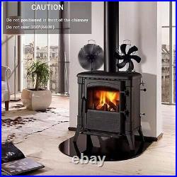 5 Blades Flue Pipe Stove Fan Fireplace, Wood Burning Heat Powered Stove Fan