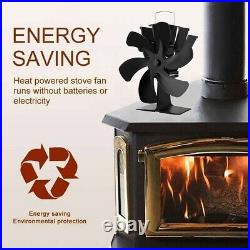 5 Blades Flue Pipe Stove Fan Fireplace, Wood Burning Heat Powered Stove Fan