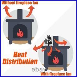 5 Blades Flue Pipe Stove Fan Fireplace, Wood Burning Heat Powered Stove Fan