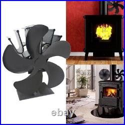 5 Blades Flue Pipe Stove Fan Fireplace, Wood Burning Heat Powered Stove Fan