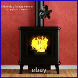 5 Blades Hanging Heat Powered Wood Burning Pipe Stove Fan Burner Fireplace Stove