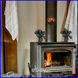 5 Blades Heat Powered Stove Fan Silent Motors Wood Burning Stove Fireplace L